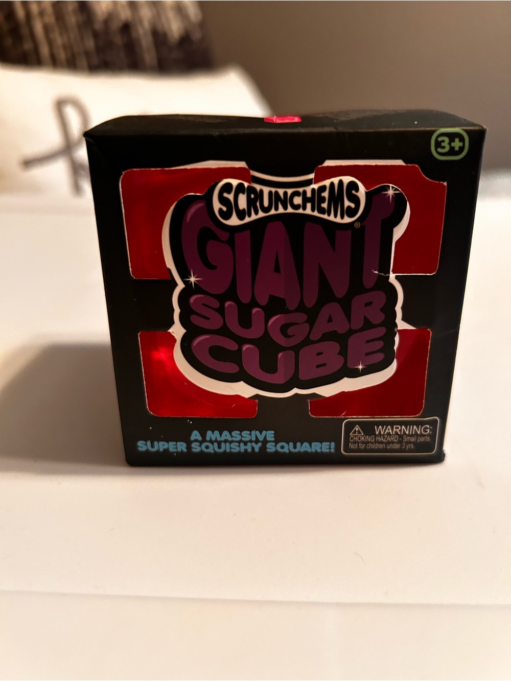 Scrunchems Giant Sugar Cube Squishy Toy - Pink. New. Authentic.